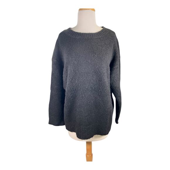 Zara Women’s Oversized Knit Sweater Size Small Black Boho Cozy Casual Chic - Picture 10 of 10